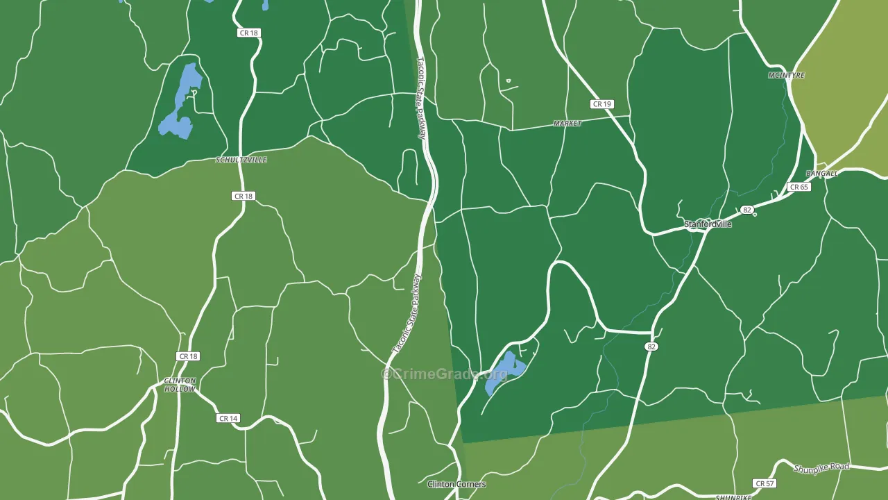 Clinton Corners, NY Map of Vandalism Rates