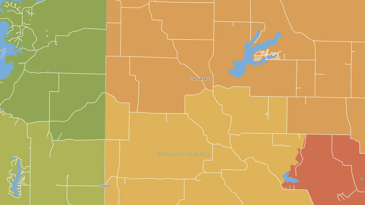 Clinton Falls, IN Map of Vandalism Rates