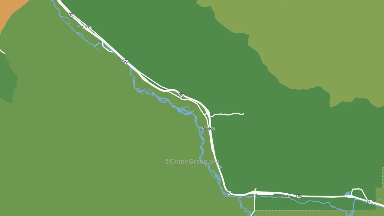 Clinton, MT Map of Vandalism Rates