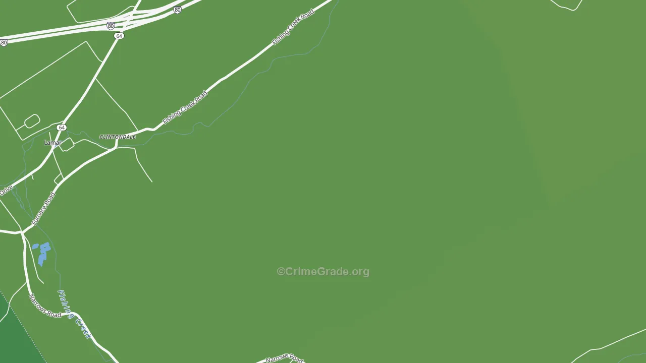 Clintondale, PA Map of Vandalism Rates