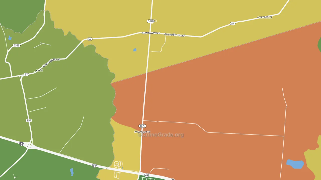 Clintonville, KY Map of Vandalism Rates