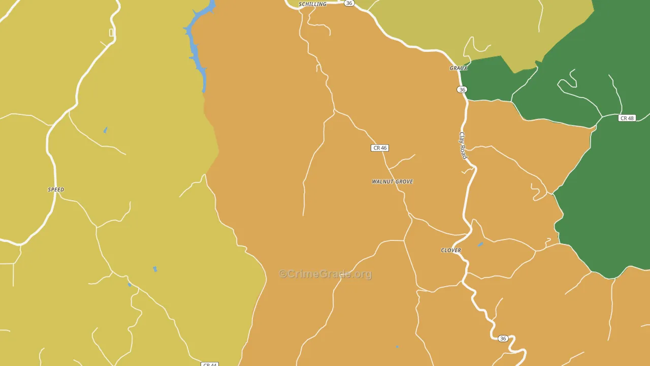 Clio, WV Map of Vandalism Rates