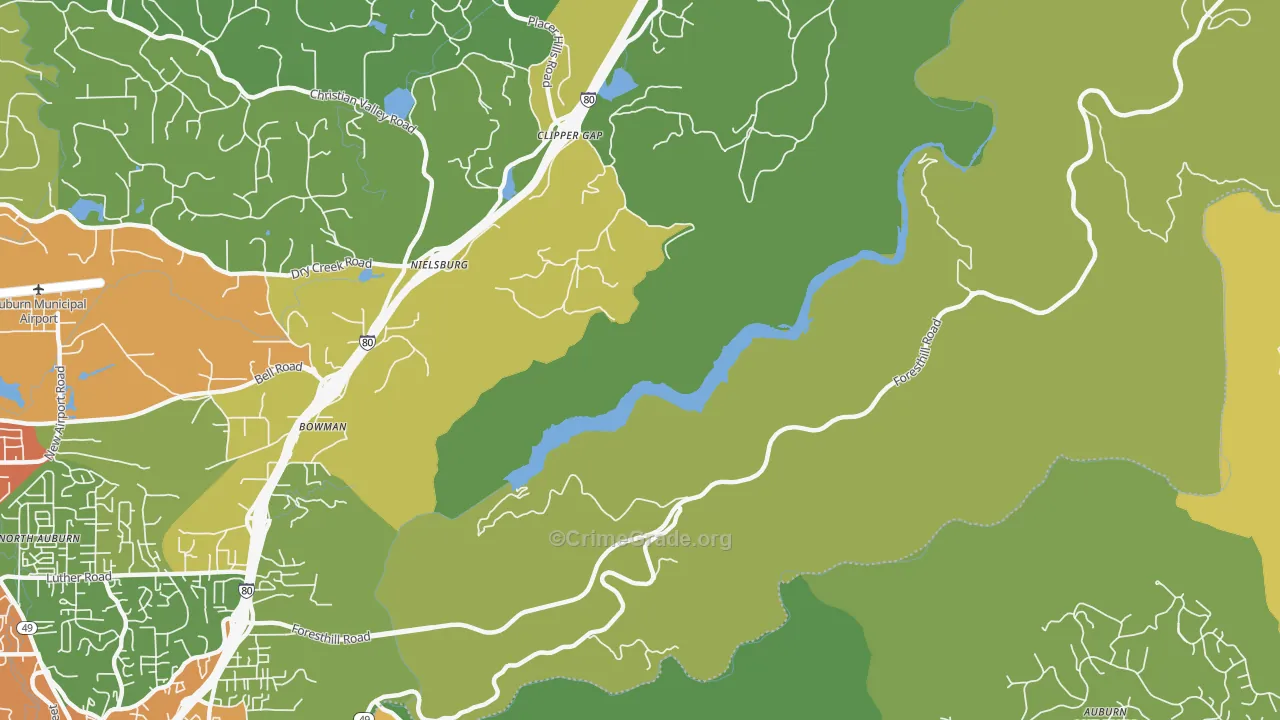 Clipper Gap, CA Map of Vandalism Rates