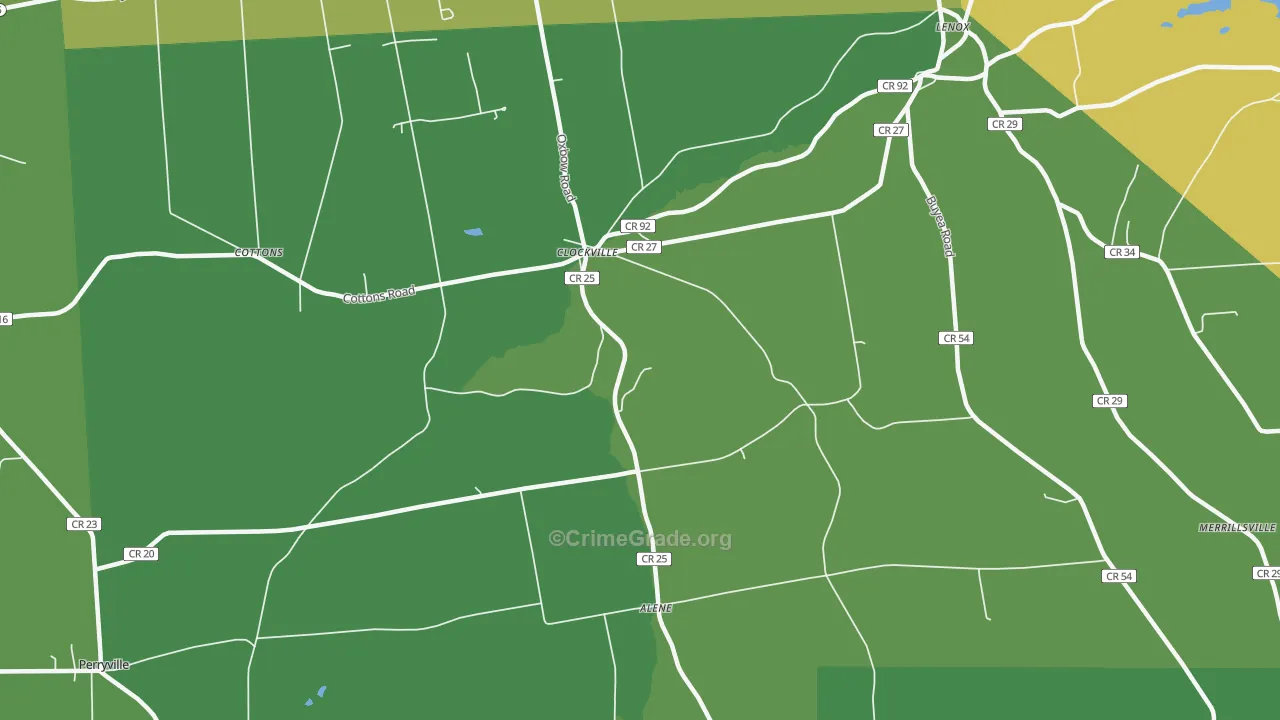 Clockville, NY Map of Vandalism Rates