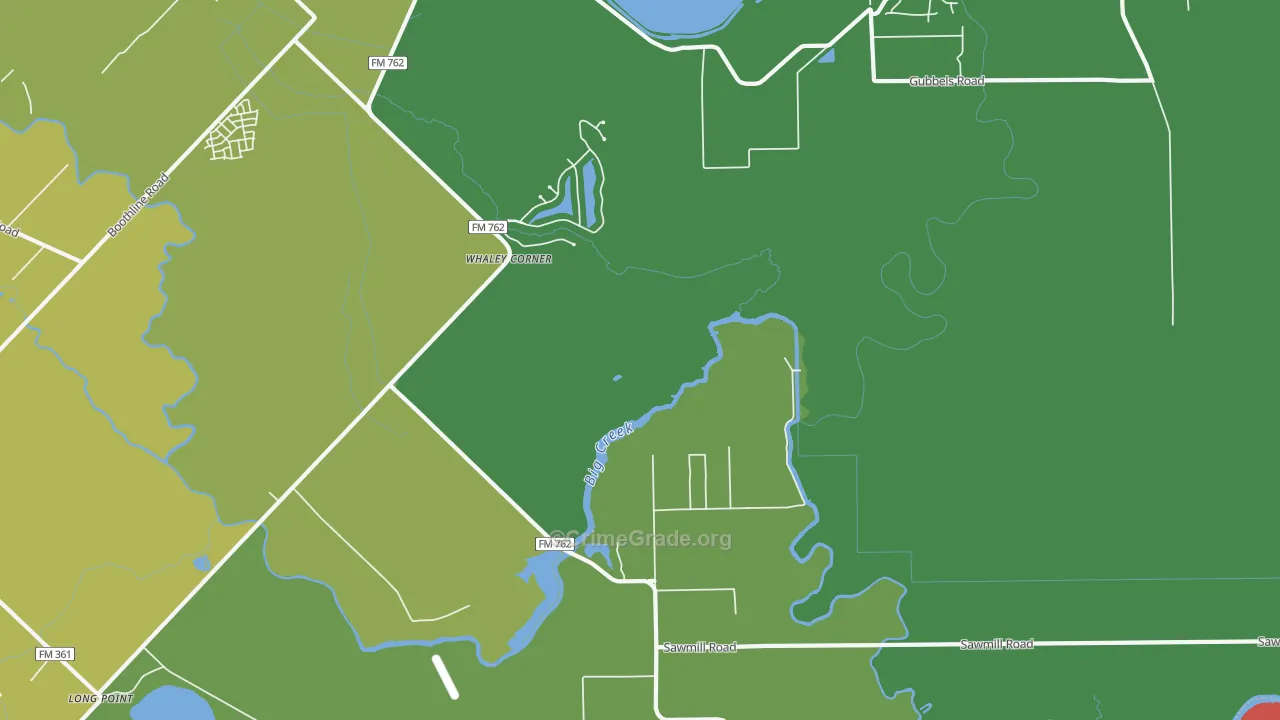 Clodine, TX Map of Vandalism Rates