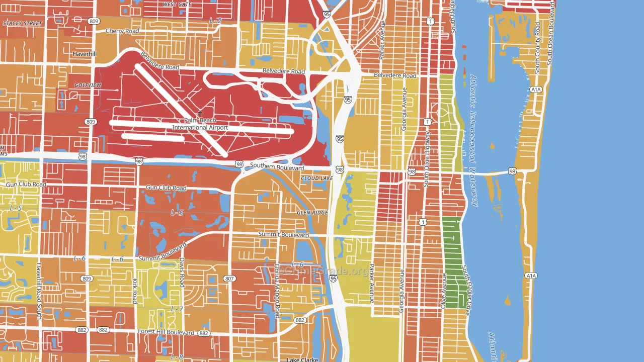 Cloud Lake, FL Map of Vandalism Rates