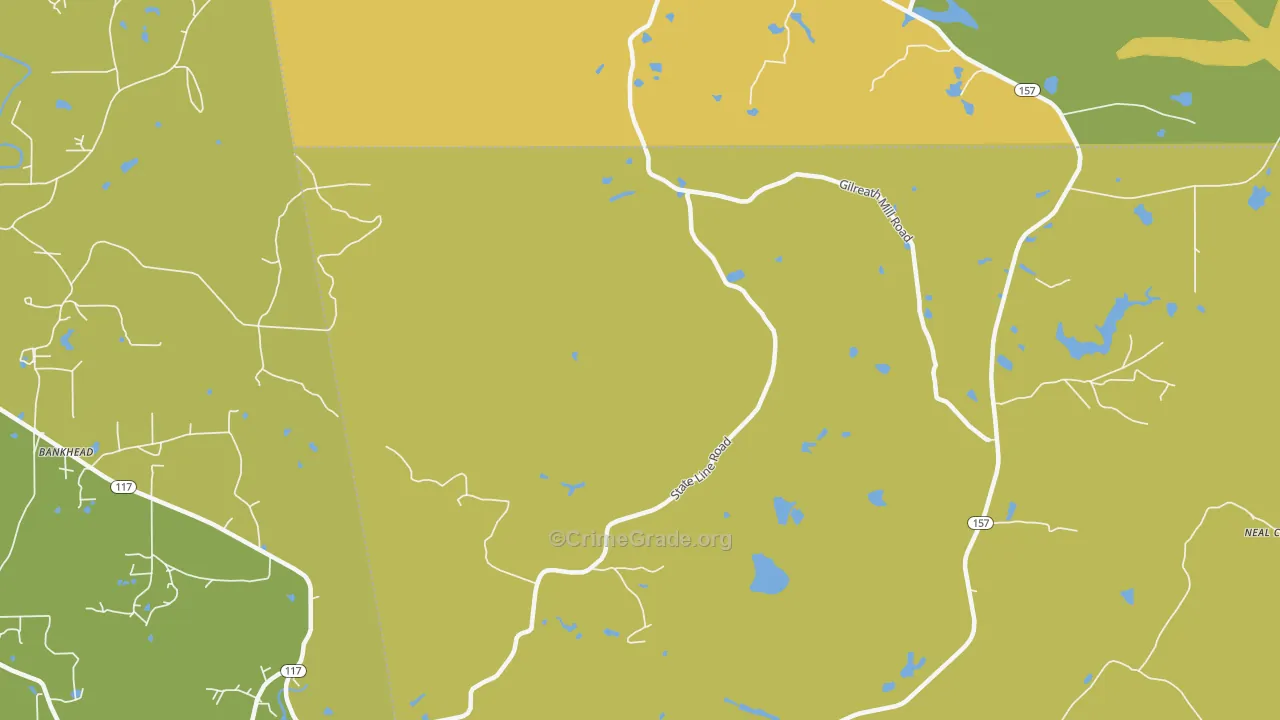 Cloudland, GA Map of Vandalism Rates