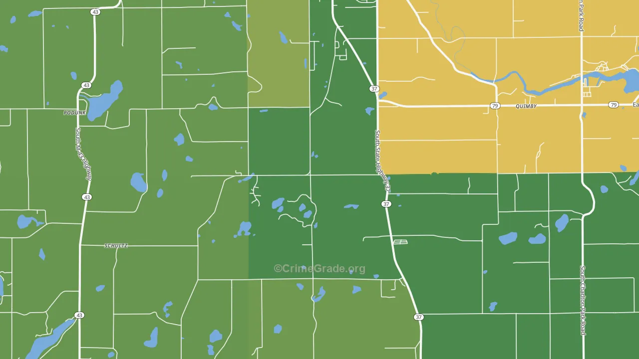 Cloverdale, MI Map of Vandalism Rates