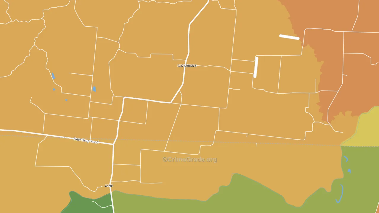 Cloverdale, TN Map of Vandalism Rates