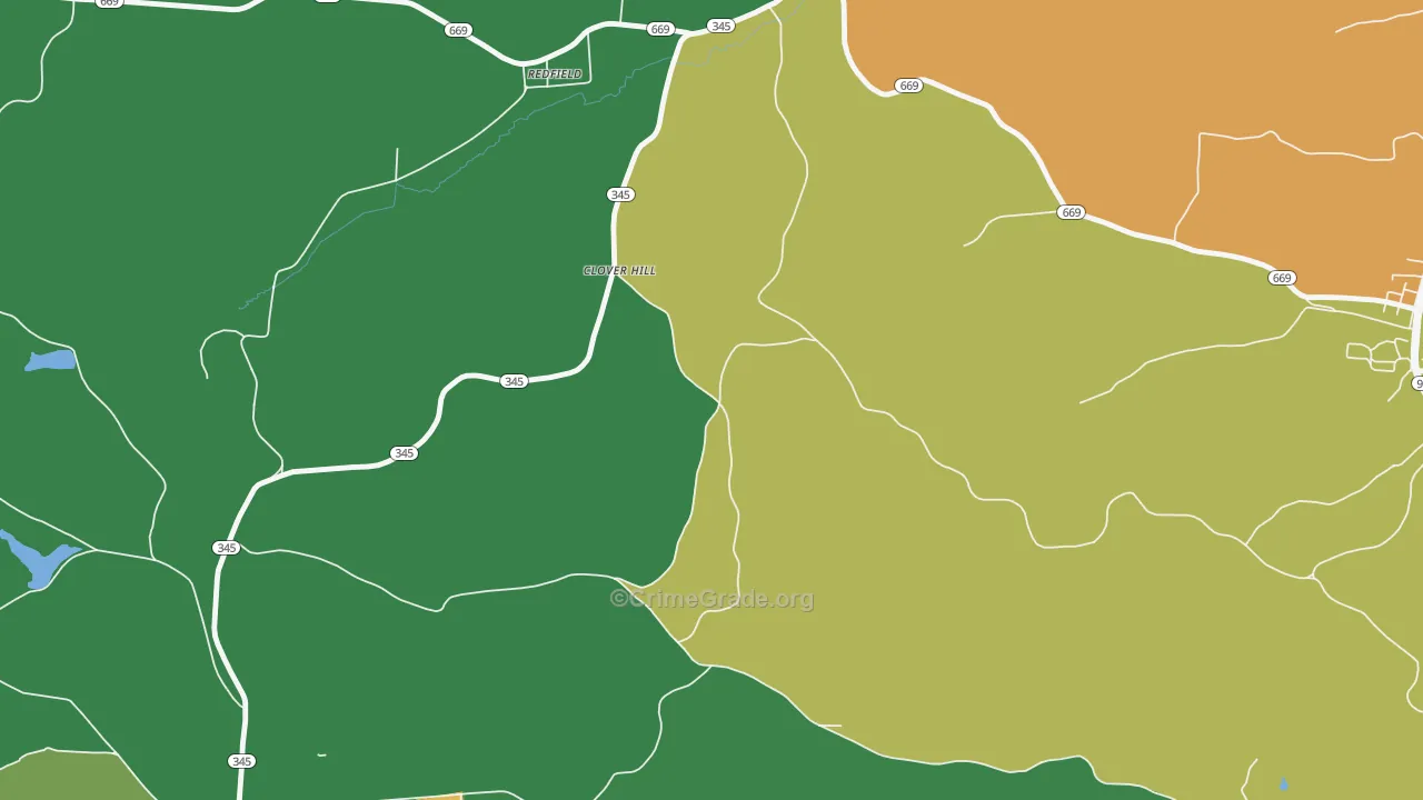 Cloverhill, OH Map of Vandalism Rates