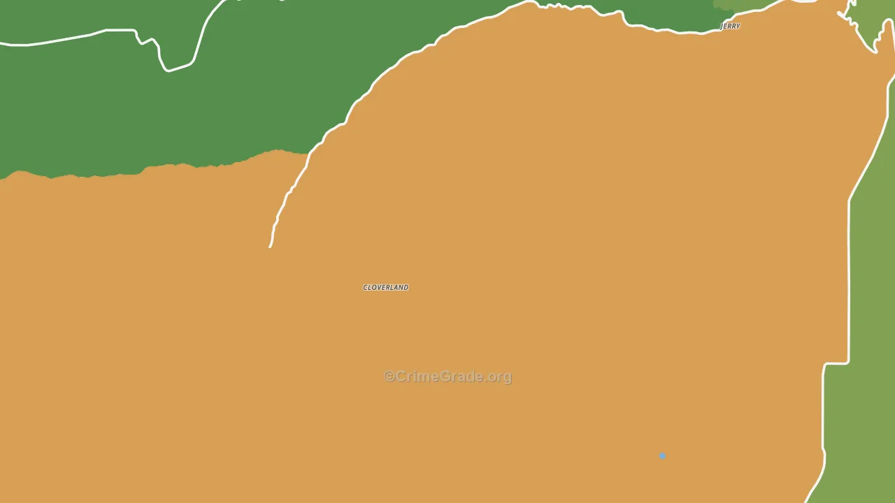 Cloverland, WA Map of Vandalism Rates
