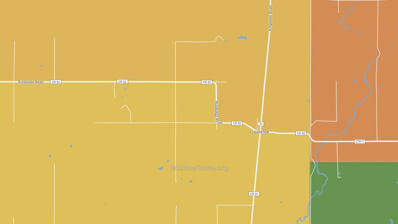 Cloverton, MN Map of Vandalism Rates