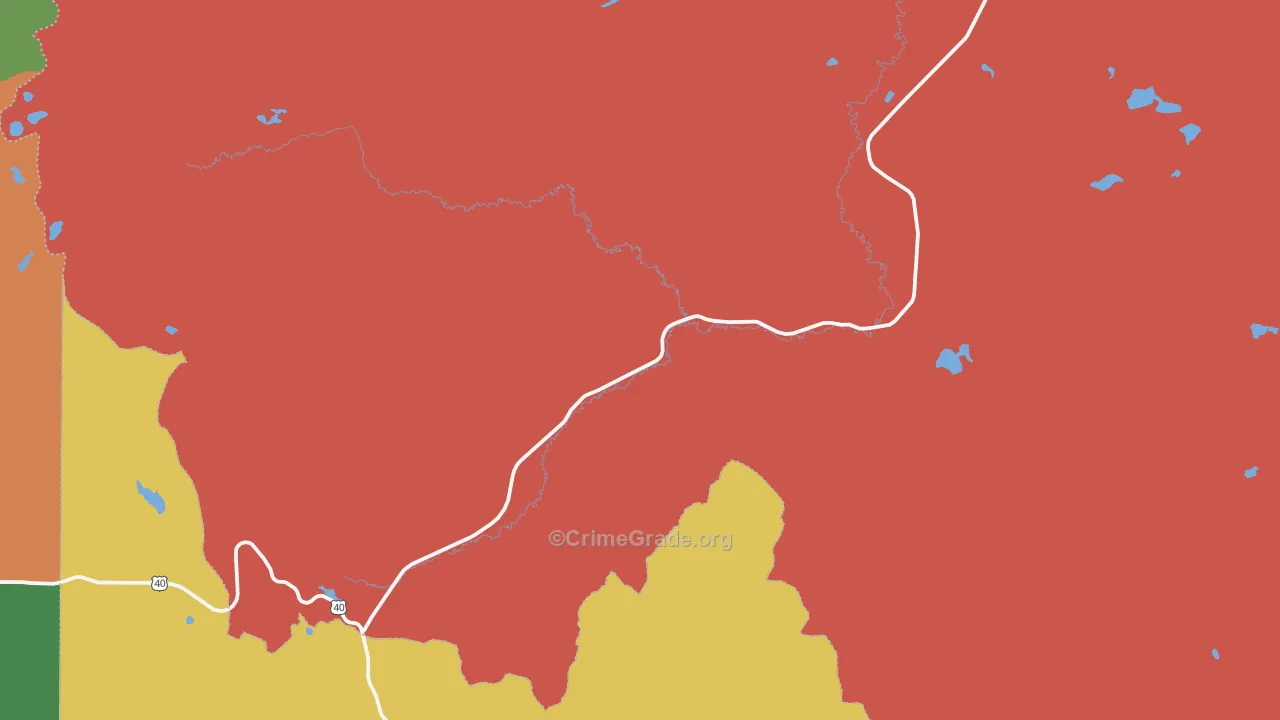 Coalmont, CO Map of Vandalism Rates