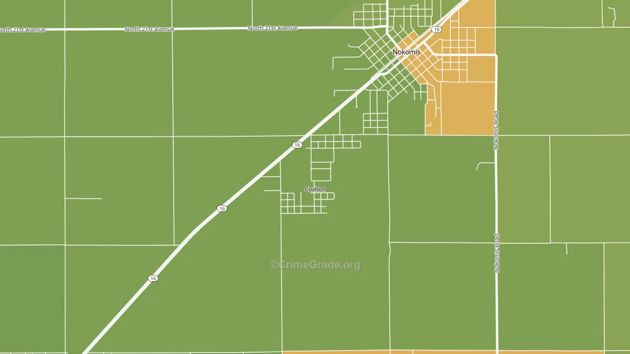 Coalton, IL Map of Vandalism Rates