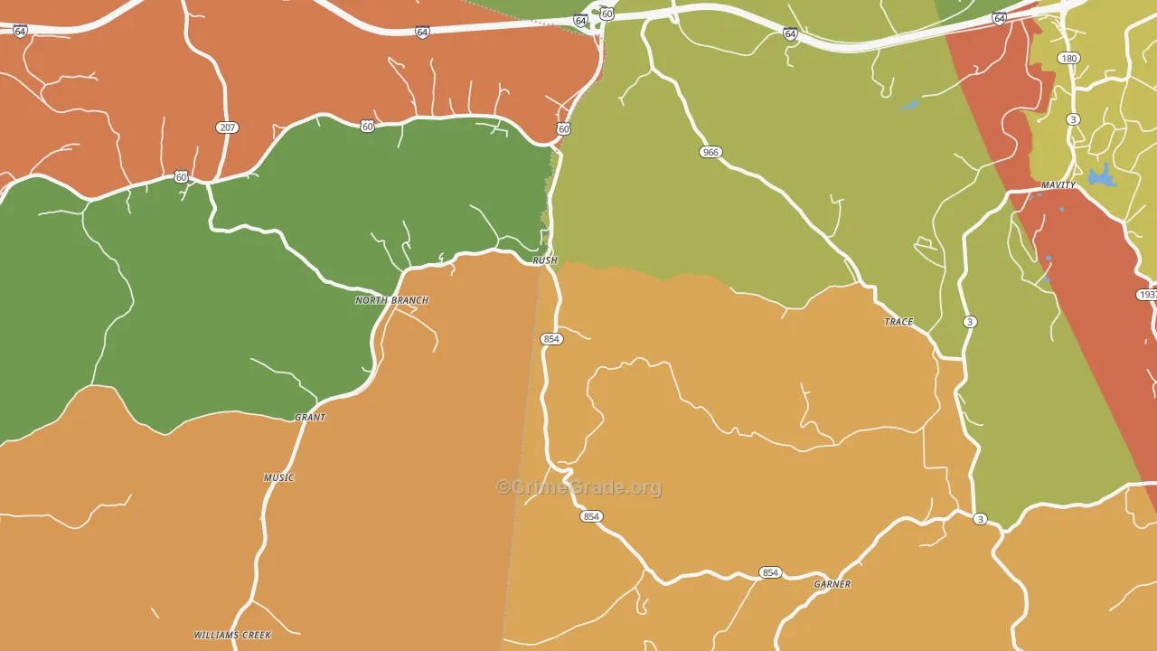 Coalton, KY Map of Vandalism Rates