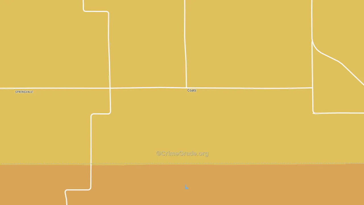 Coats, KS Map of Vandalism Rates