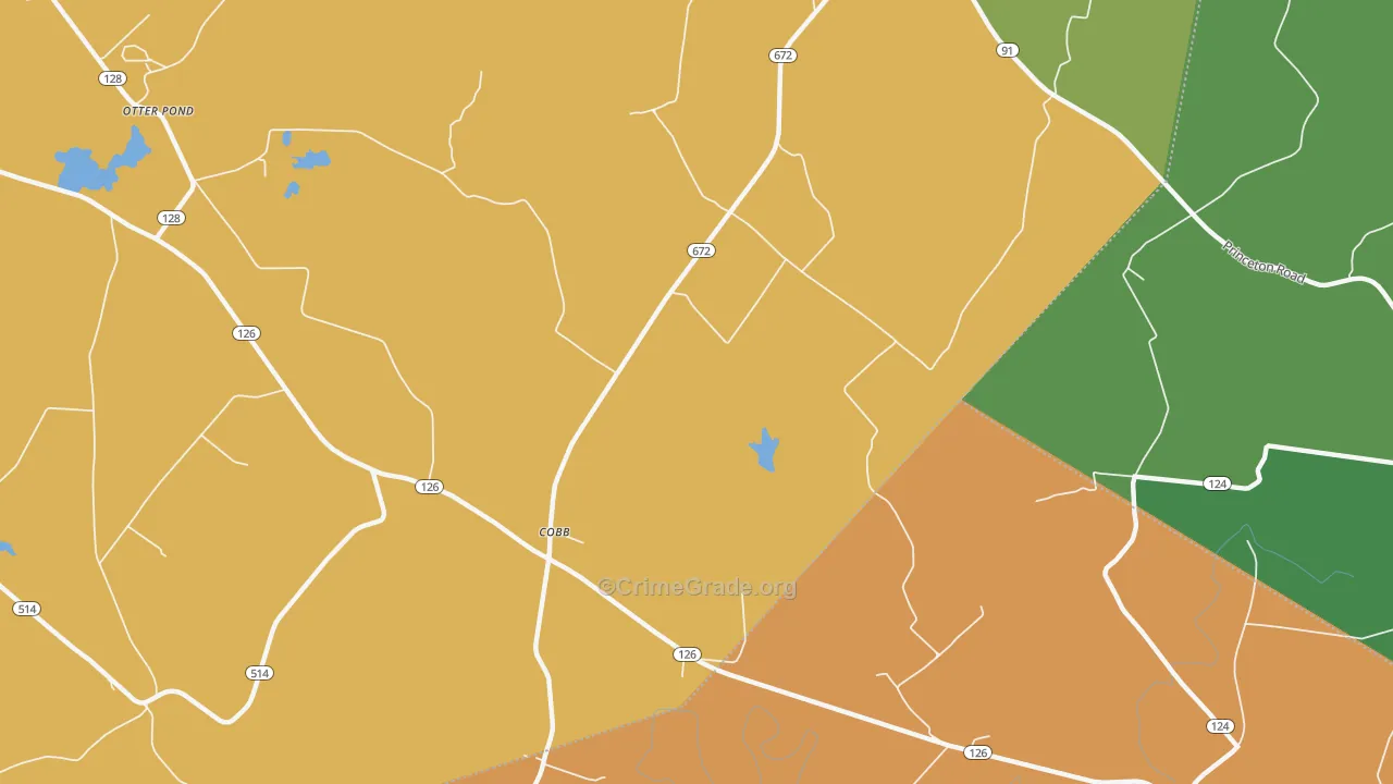 Cobb, KY Map of Vandalism Rates