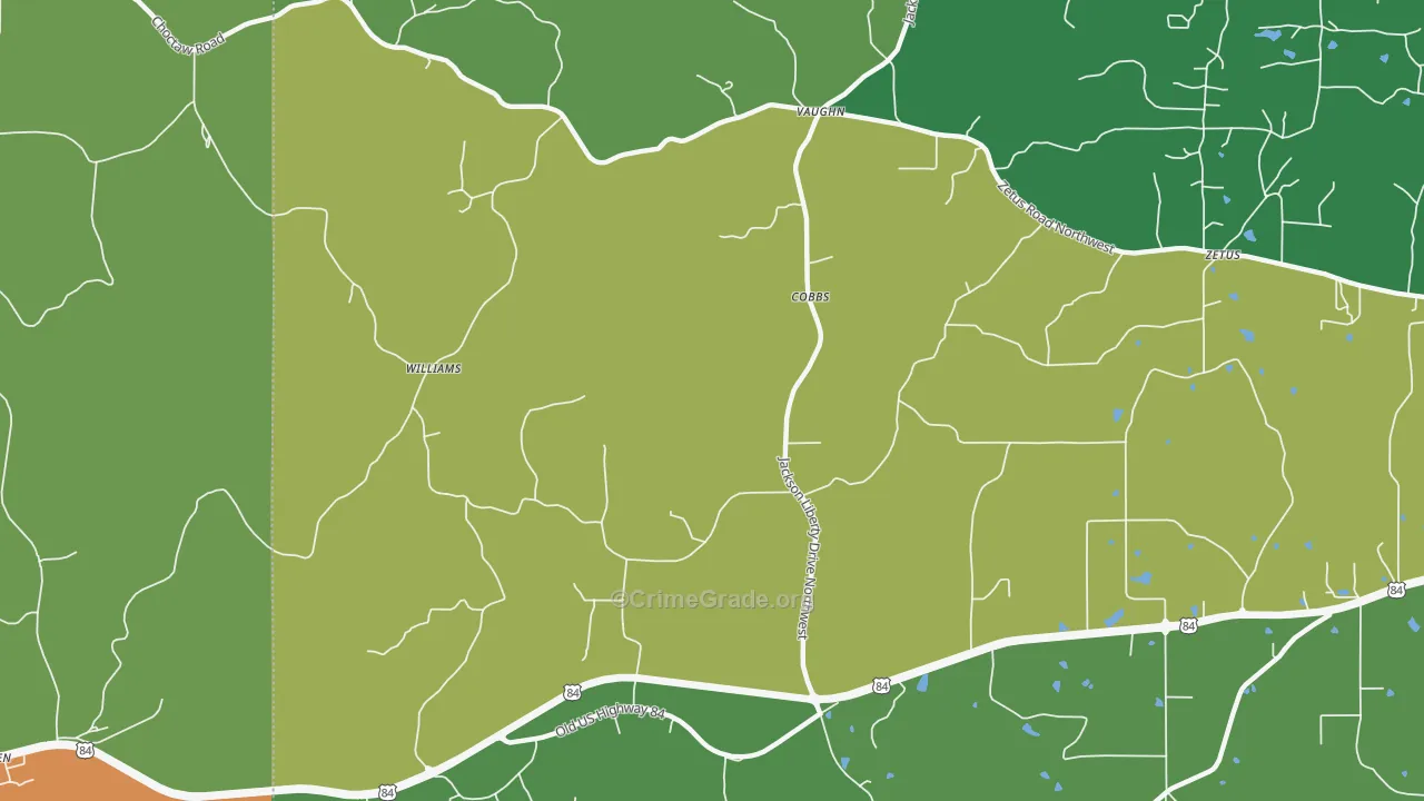 Cobbs, MS Map of Vandalism Rates