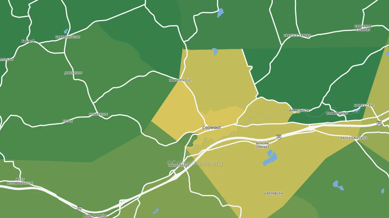 Cobleskill, NY Map of Vandalism Rates