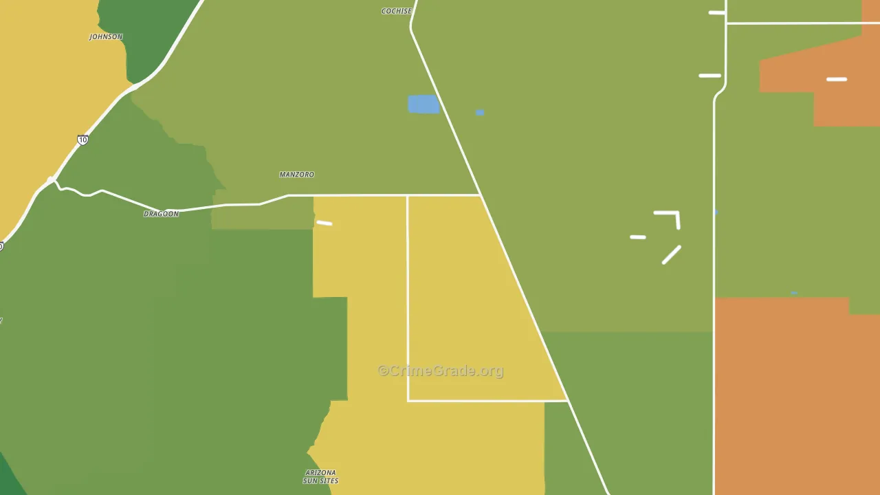 Cochise, AZ Map of Vandalism Rates