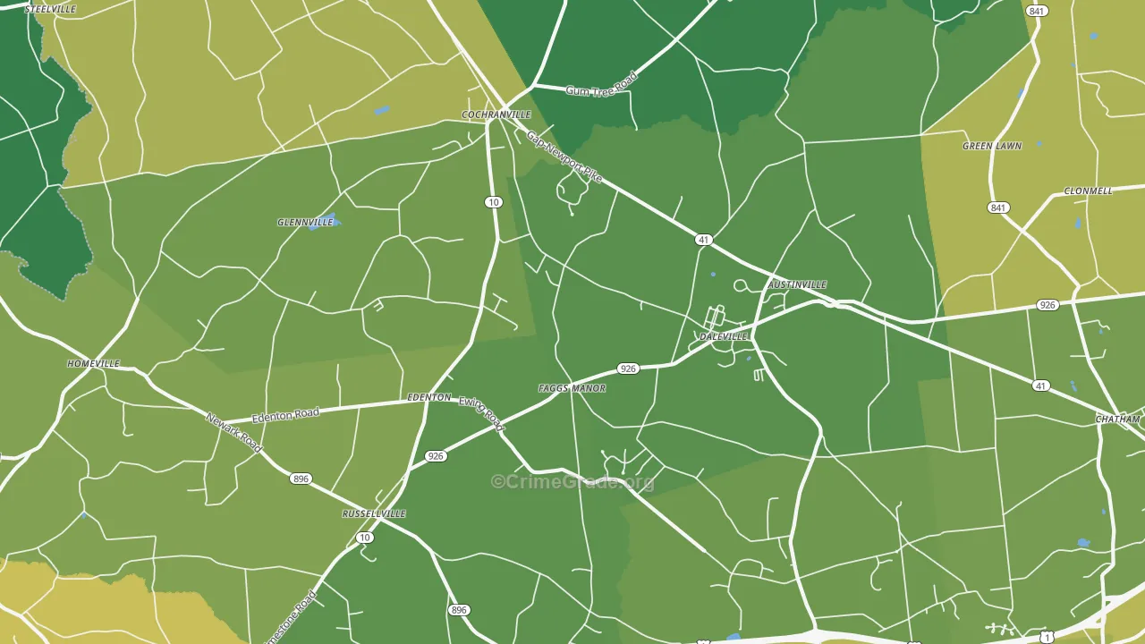 Cochranville, PA Map of Vandalism Rates