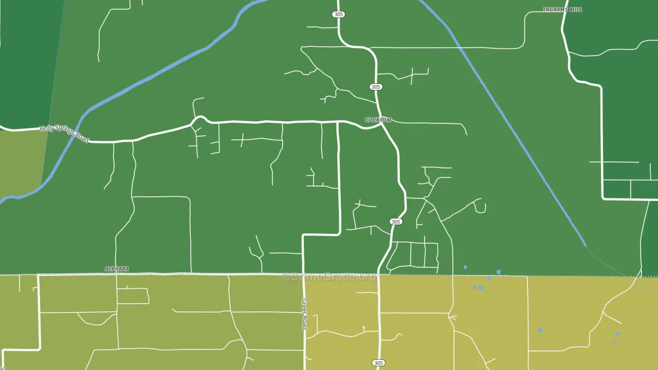 Cockrum, MS Map of Vandalism Rates