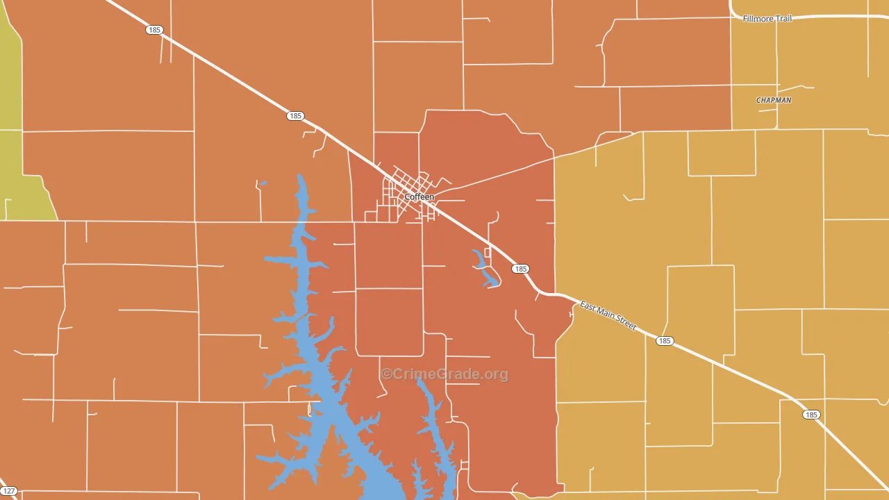 Coffeen, IL Map of Vandalism Rates