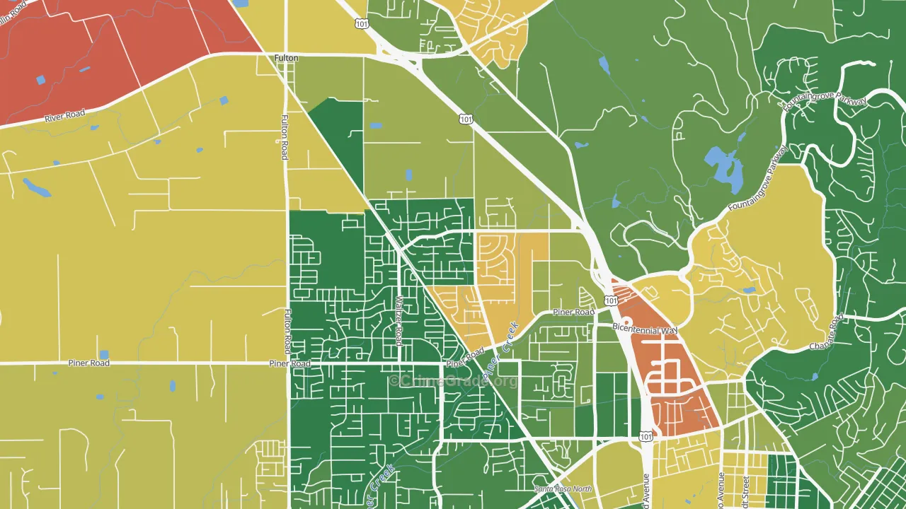 Coffey Park, Santa Rosa, CA Map of Vandalism Rates