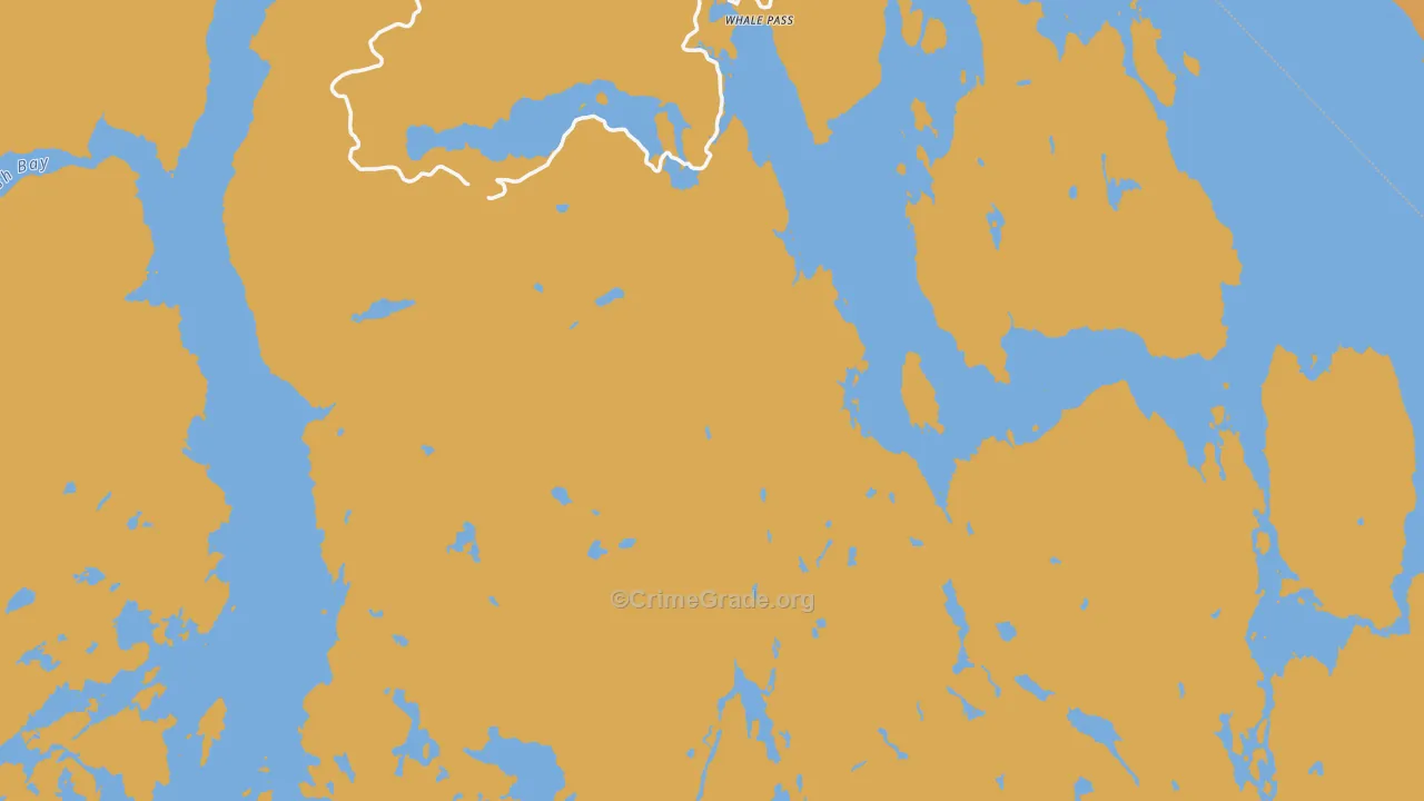 Coffman Cove, AK Map of Vandalism Rates