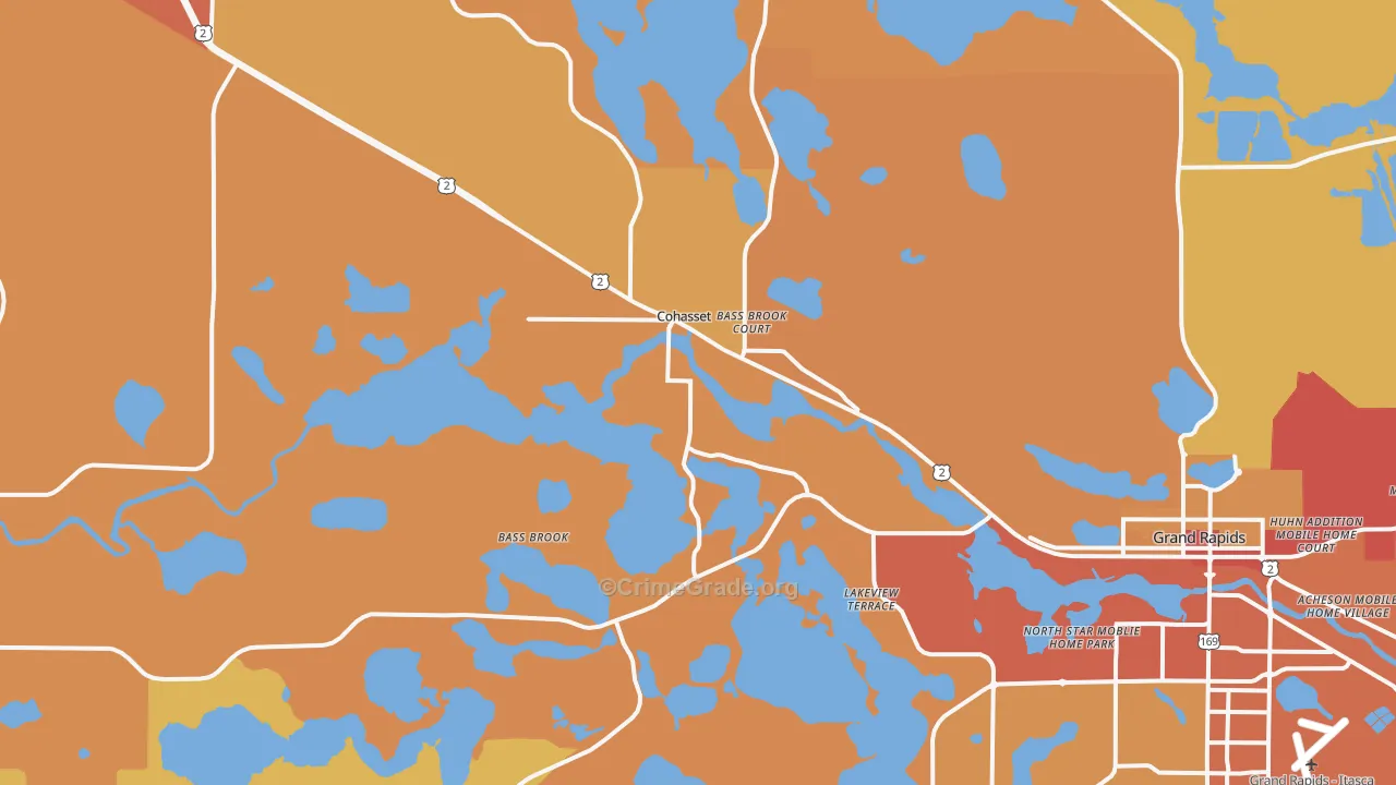 Cohasset, MN Map of Vandalism Rates