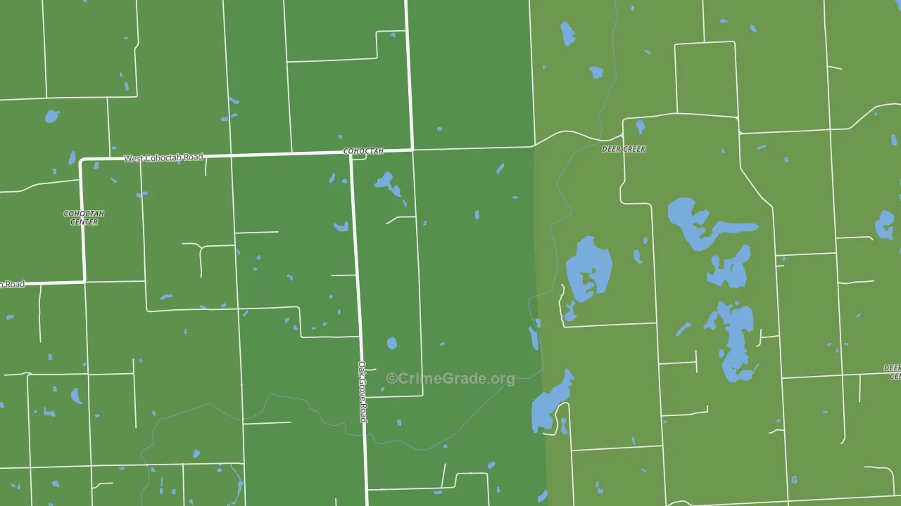 Cohoctah, MI Map of Vandalism Rates