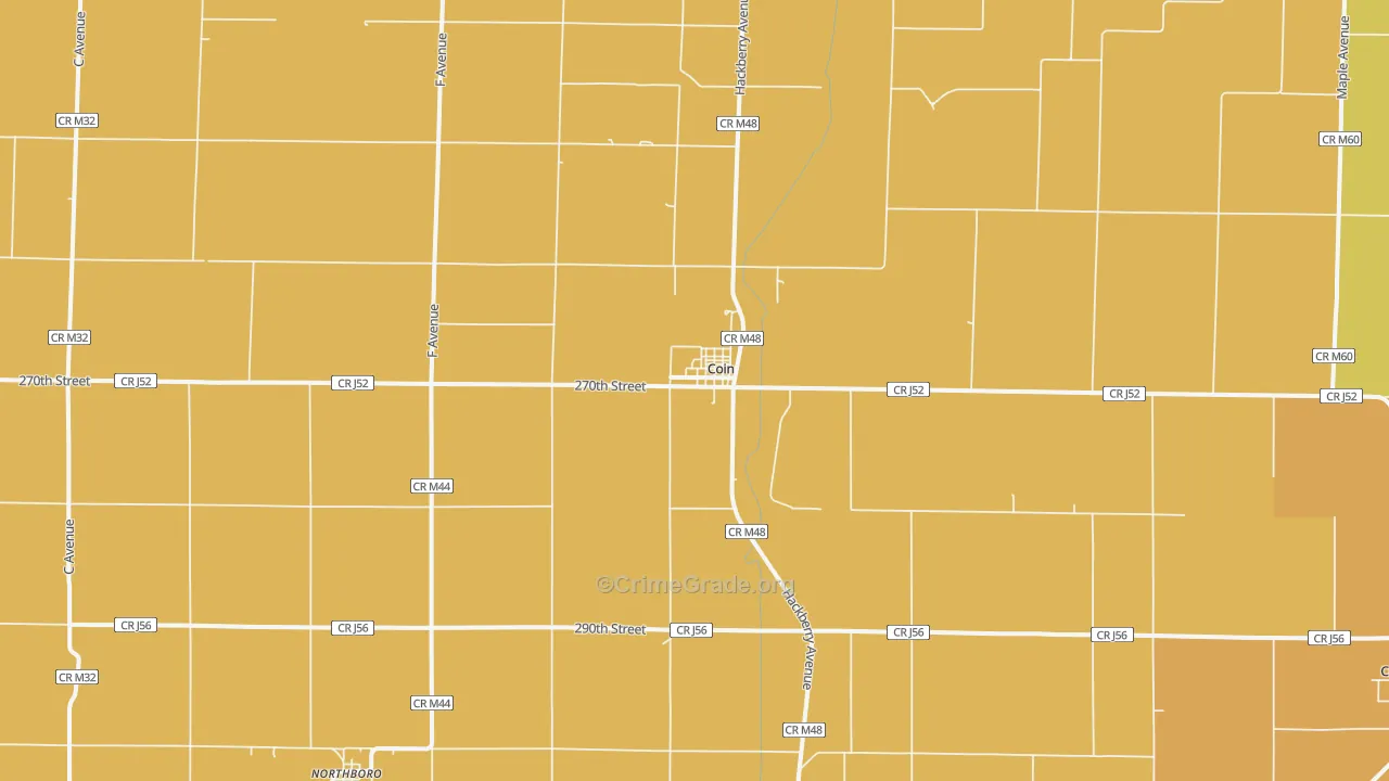 Coin, IA Map of Vandalism Rates