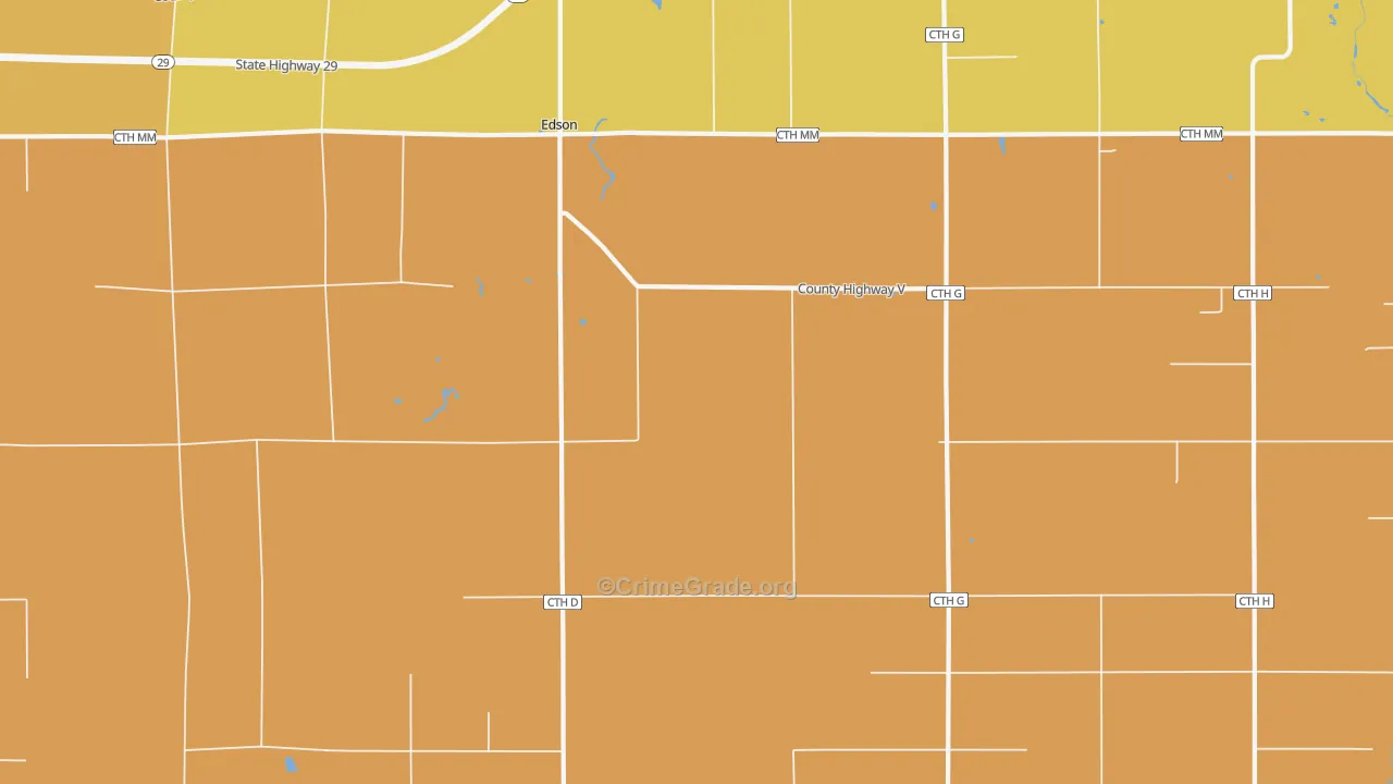 Colburn, WI Map of Vandalism Rates