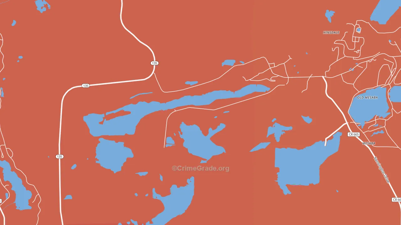 Colby, MN Map of Vandalism Rates
