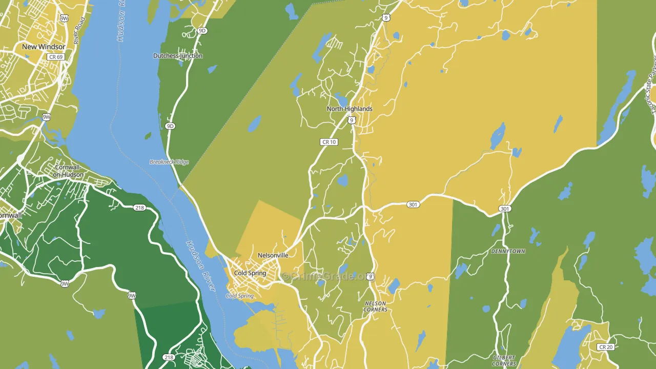 Cold Spring, NY Map of Vandalism Rates
