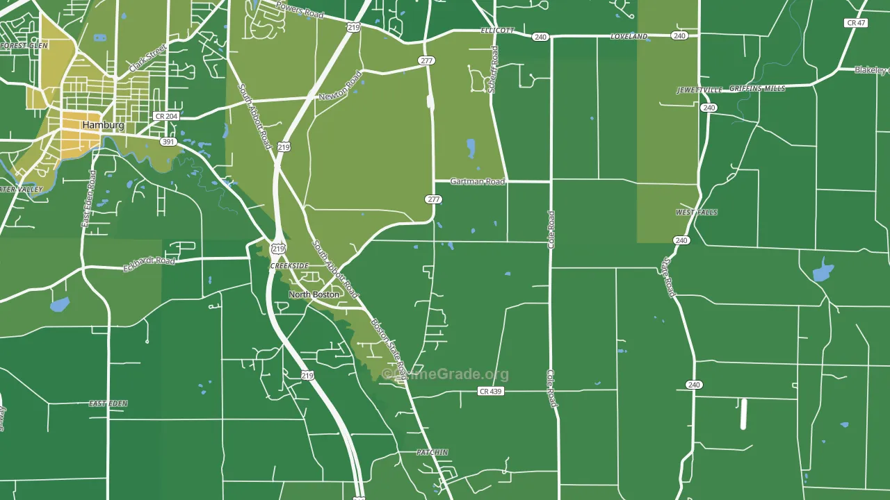 Colden, NY Map of Vandalism Rates