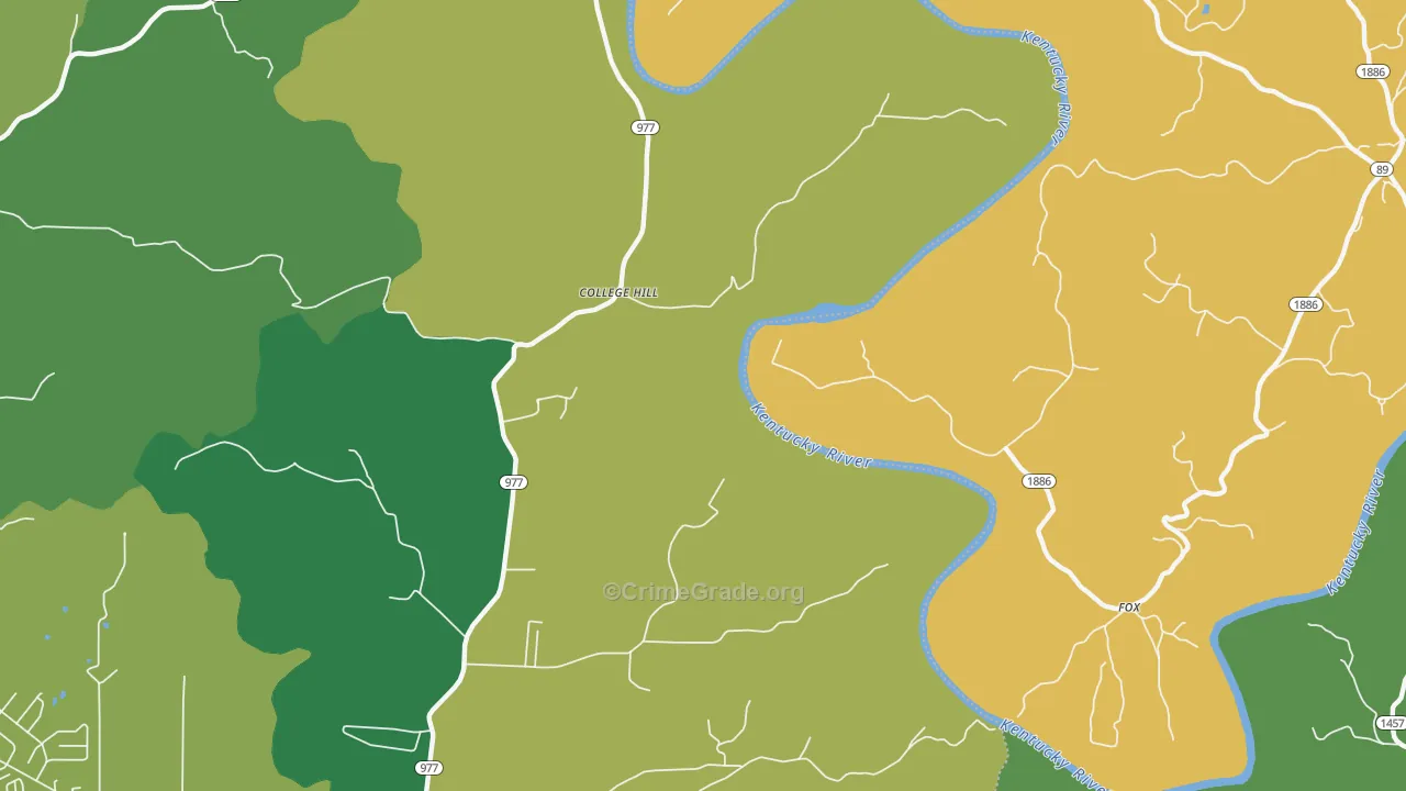 College Hill, KY Map of Vandalism Rates
