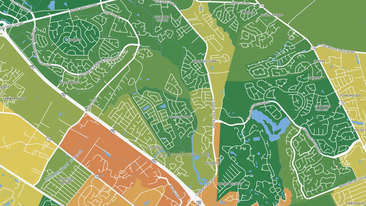 College Park, Ladson, SC Map of Vandalism Rates