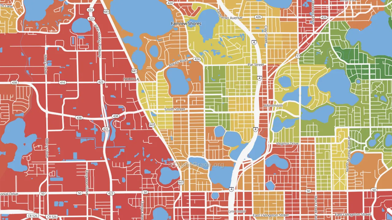 College Park, Orlando, FL Map of Vandalism Rates