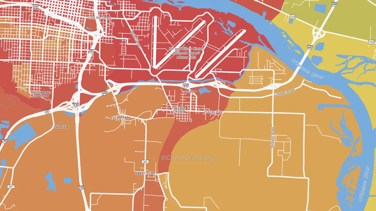 College Station, AR Map of Vandalism Rates