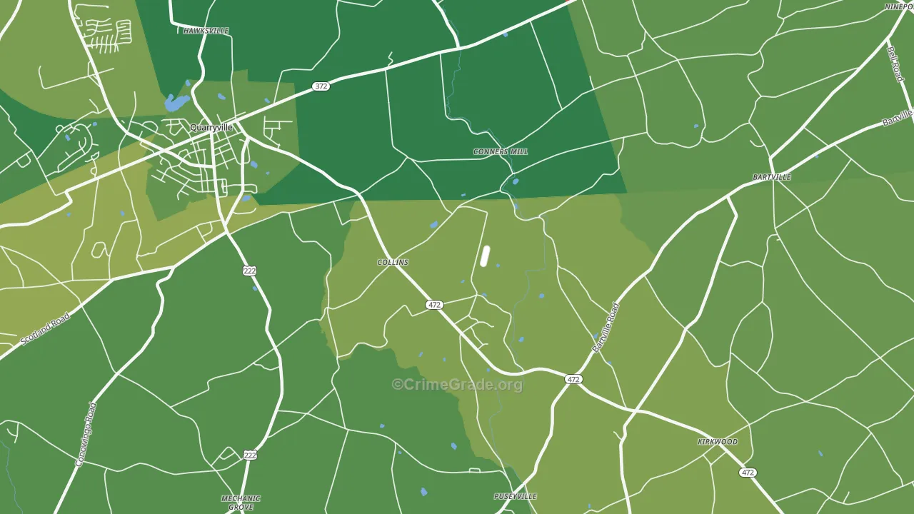 Collins, PA Map of Vandalism Rates