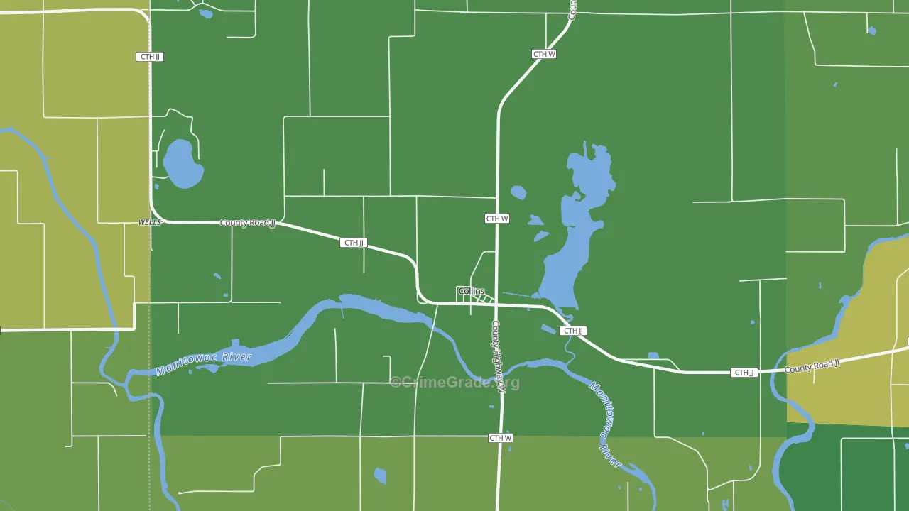 Collins, WI Map of Vandalism Rates