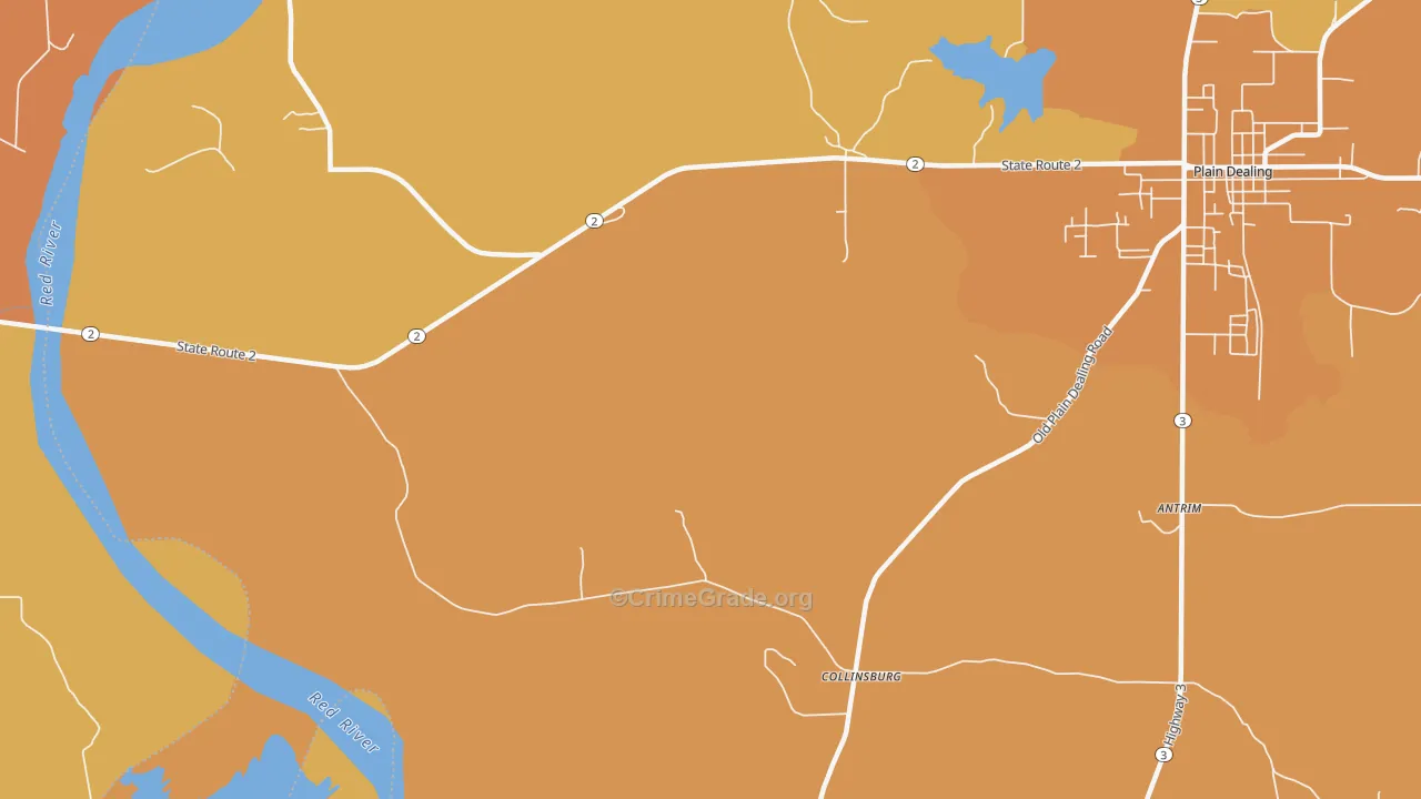 Collinsburg, LA Map of Vandalism Rates
