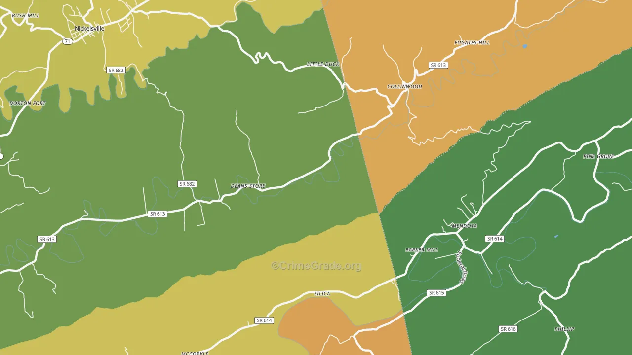 Collinwood, VA Map of Vandalism Rates