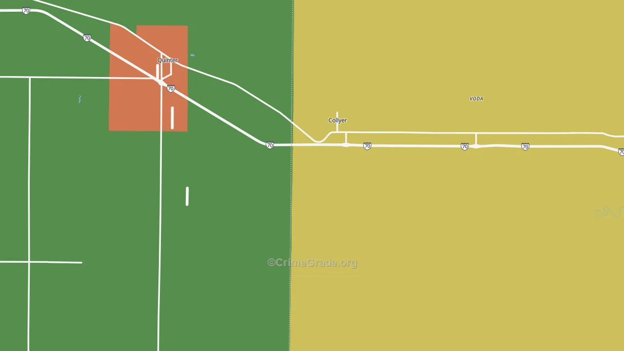 Collyer, KS Map of Vandalism Rates