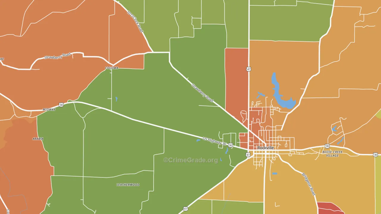 Coloma, IN Map of Vandalism Rates