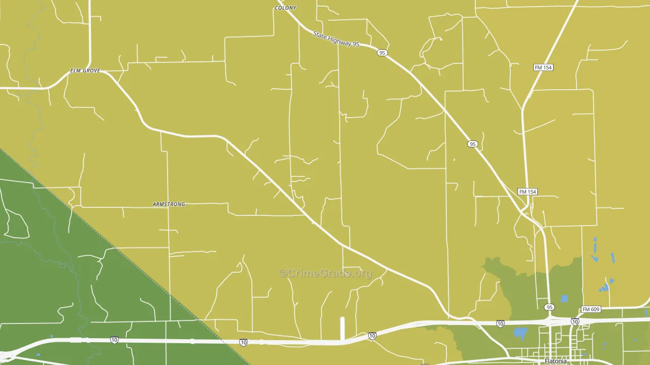 Colony, TX Map of Vandalism Rates