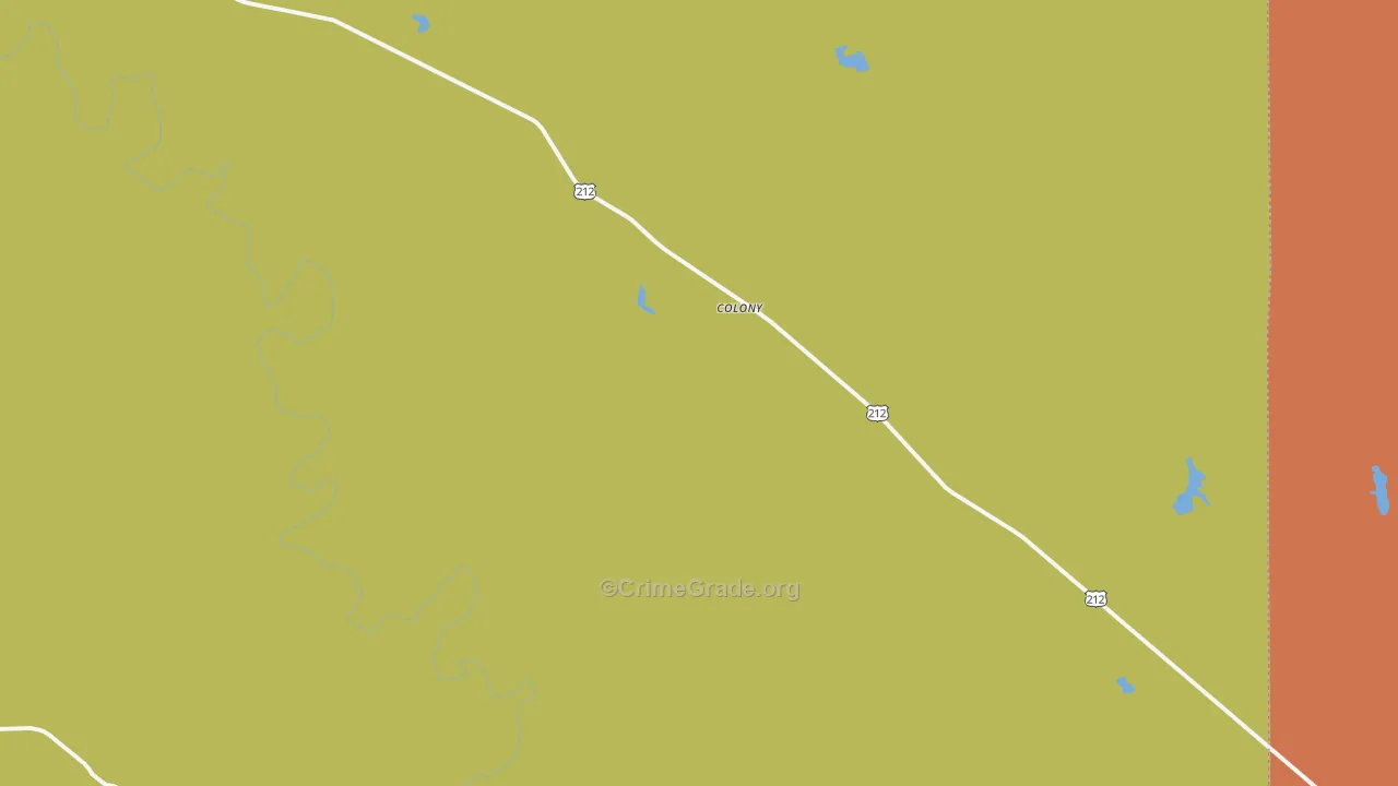 Colony, WY Map of Vandalism Rates