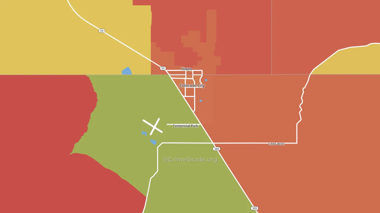 Colorado City, AZ Map of Vandalism Rates