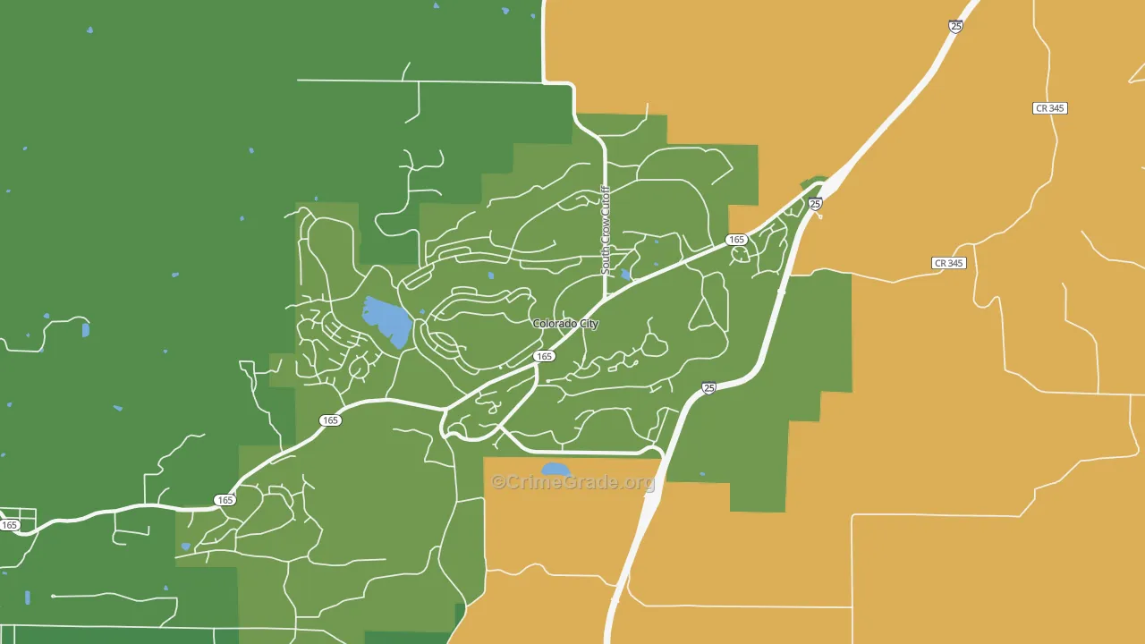 Colorado City, CO Map of Vandalism Rates